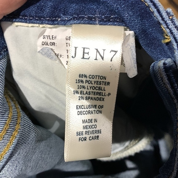 Jen7 for 7 for All Mankind Ankle Straight with Embellished rhinestone hem size 2 - Picture 9 of 9